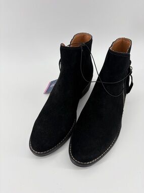 NWT White Mountain Ladies Ankle Boot Black  Size 6.5 984204079 Genuine Leather